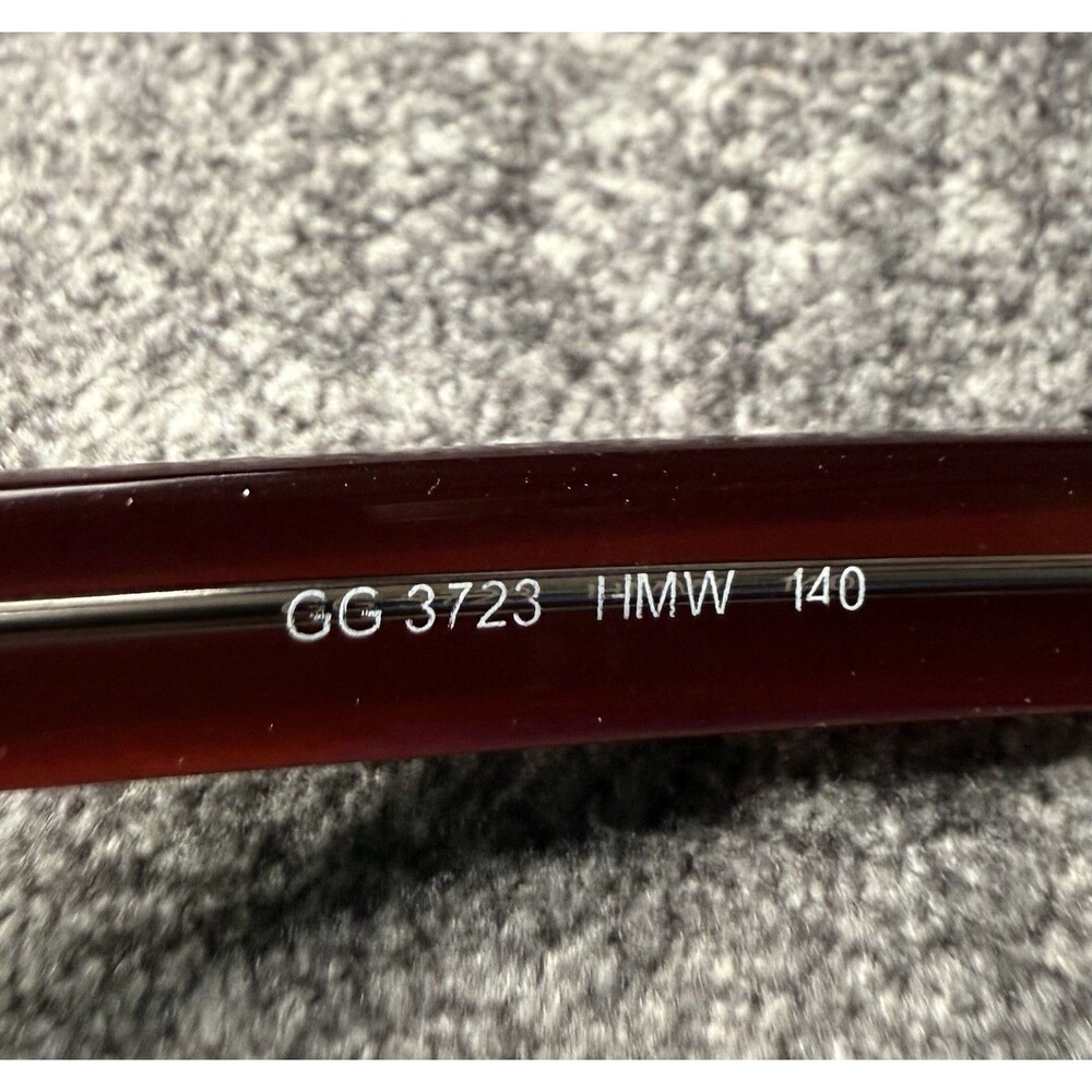 Gucci GG 3723 HMW Eyeglass Frames Maroon Marble Tortoise 140 mm Italy - Picture 6 of 8